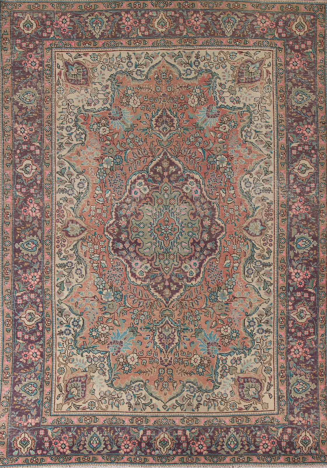 Vintage Distressed Traditional Area Rug 7x10 Ft Handmade Living Room Wool Carpet gallery