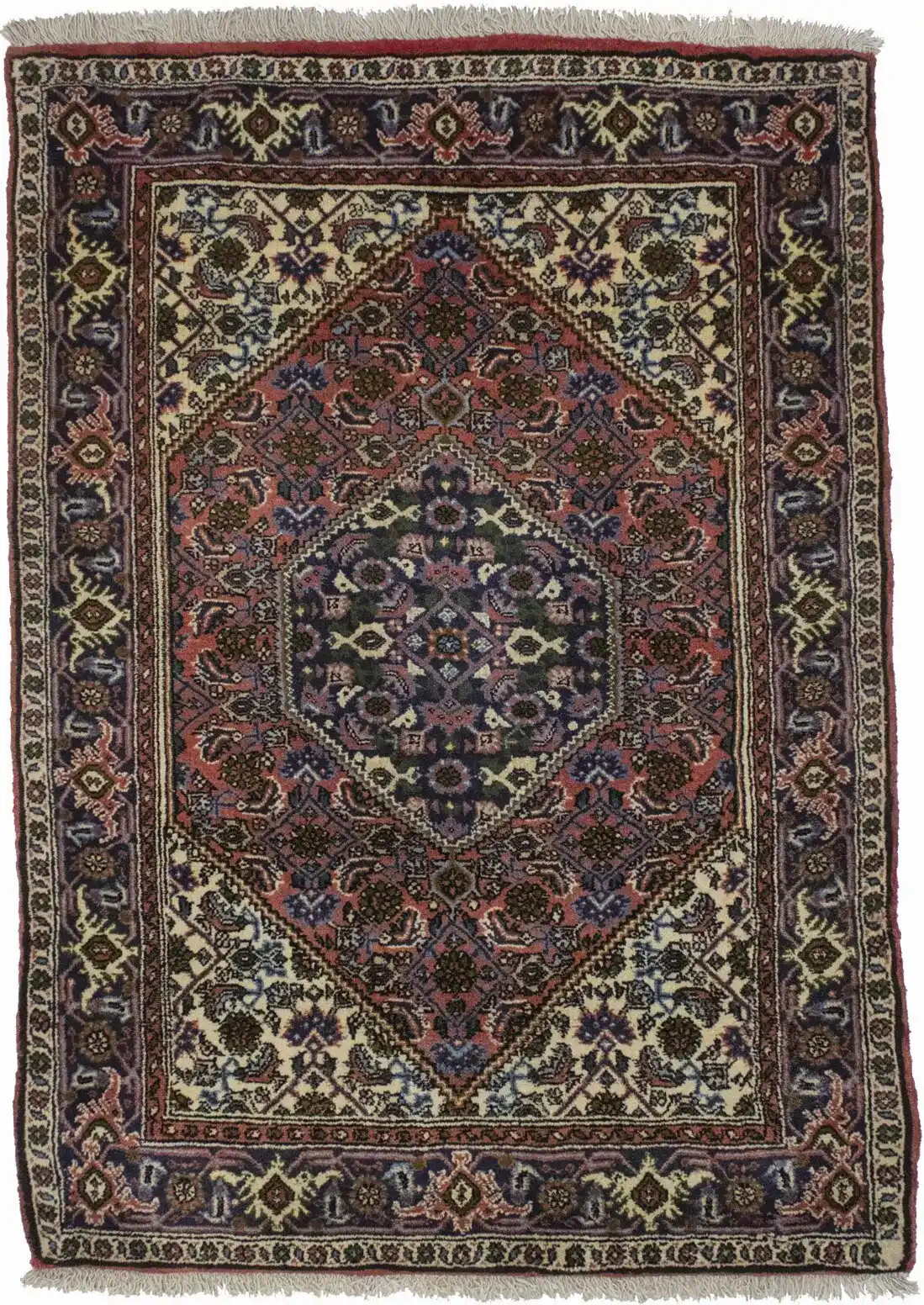 Rare Hand-Knotted Floral Oriental Rug Small Entrance Wool Area Carpet 3X4 ft gallery