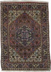 Rare Hand-Knotted Floral Oriental Rug Small Entrance Wool Area Carpet 3X4 ft