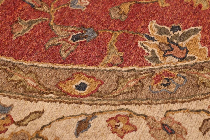 Vintage 8'0" x 8'0" Traditional Wool Hand Woven Oriental Area Rug gallery