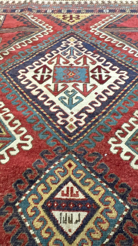 6x8ft ANTIQUE BORDJALOU KAZAK RUG CR 1860 gallery