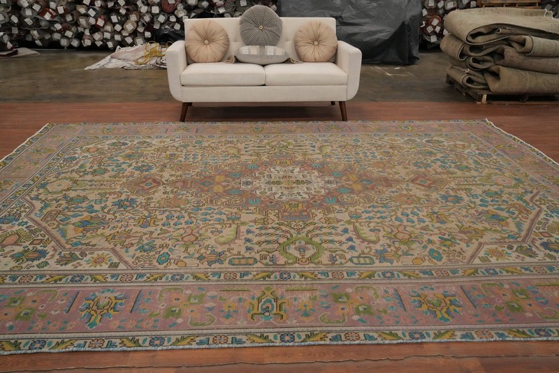 Vintage Geometric Traditional Hand-made Living Room Area Rug Wool Carpet 9x13 gallery
