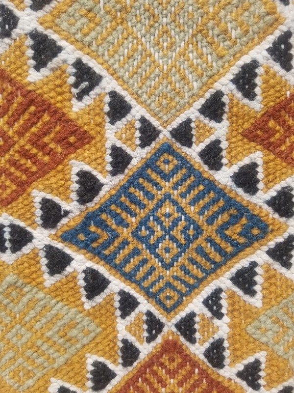 Vintage Traditional Handmade Turkish Anatolian Wool Multi Kilim Rug 6.8x3.4ft gallery