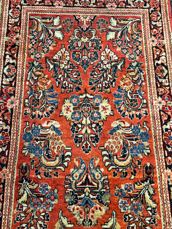 ANTIQUE AMERICAN SAROUK RUNNER 2'7"x12'9" gallery
