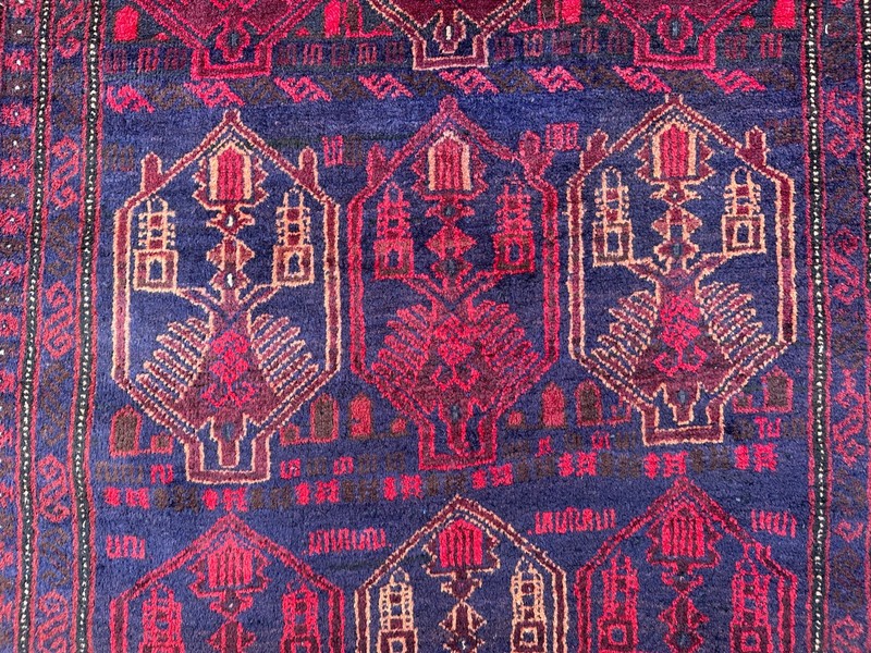 Vintage Nomad Maldari Tribal Belouch Natural Vegetable Dye Zakani Prayer Carpet gallery