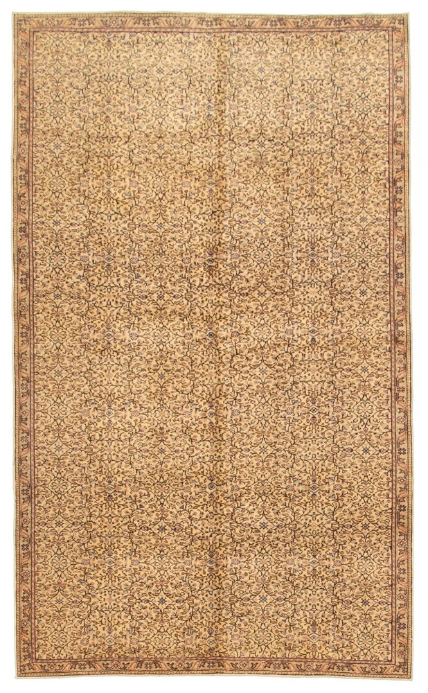 Vintage Hand-Knotted Area Rug 4'11" x 8'2" Traditional Oriental Wool Carpet