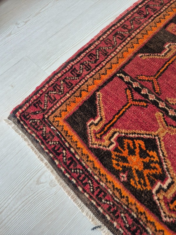 Antique Rug Pillow, Anatolian Small Carpet, Hand Woven Rug, Handmade, Wool Rug gallery