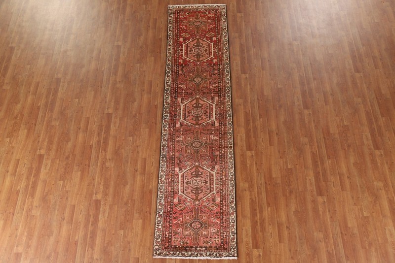 Tribal Geometric 11 ft Runner Rug 3x11 Wool Hand-knotted Nomadic Traditional Rug gallery