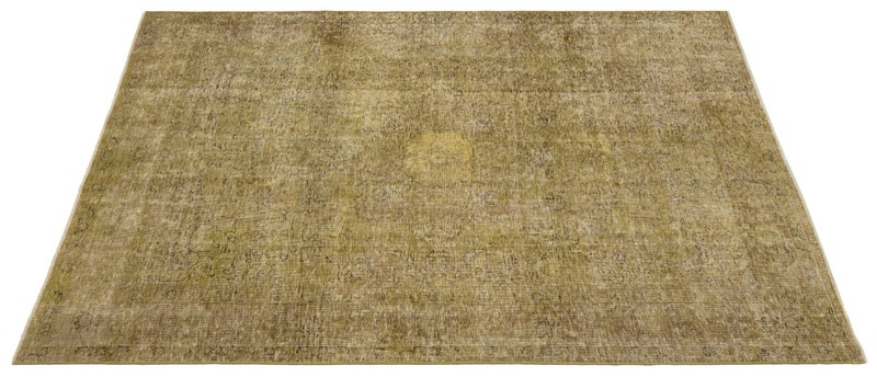 Vintage 285x192 cm Hand Knotted Persian Rug Oriental Carpet Green gallery