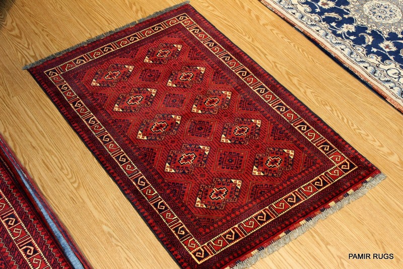 _HAND-MADE_Turkoman Beshir Tribal Wool Rug 3'5"x5 ft. wool hand knotted Turkmen gallery