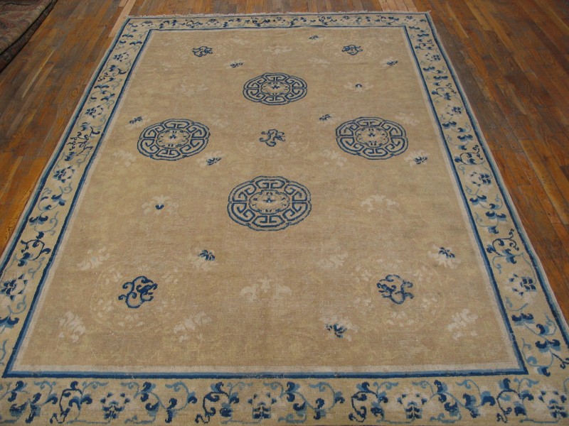 6X9 Antique Chinese Ningxia Wool Area Rug 1750 gallery