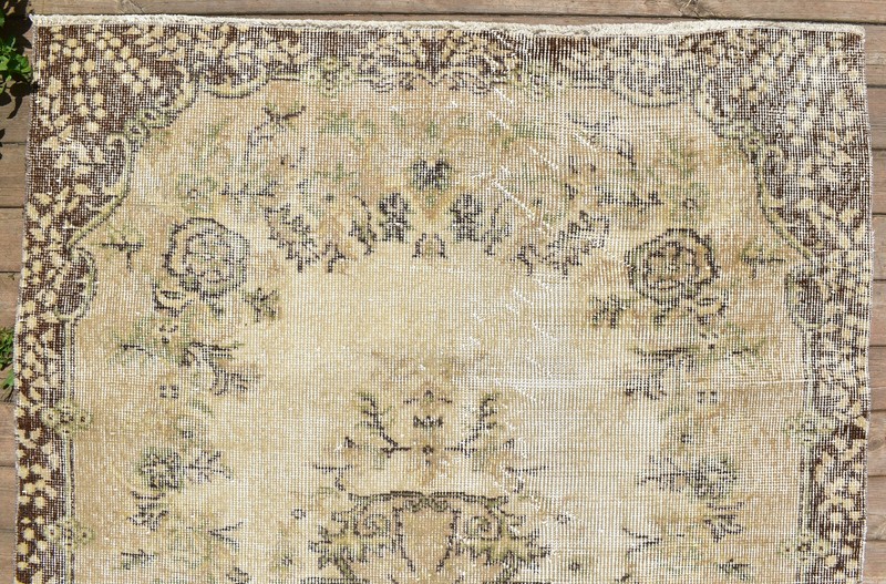 Turkish Rug 3ftx6ft Oushak Light Color Medallion Pattern Fashion Rug 120x200cm gallery