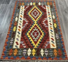 Vintage Kilim Traditional Hand Made Oriental Wool Kilim 4ft11inx3ft 154cmx97cm