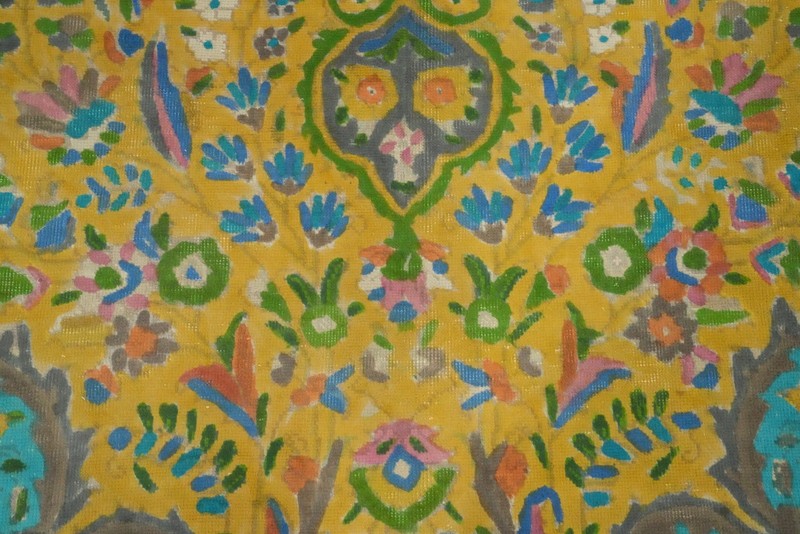 Vintage Floral Traditional Gold Wool Area Rug 8x11 Living Room Handmade Carpet gallery
