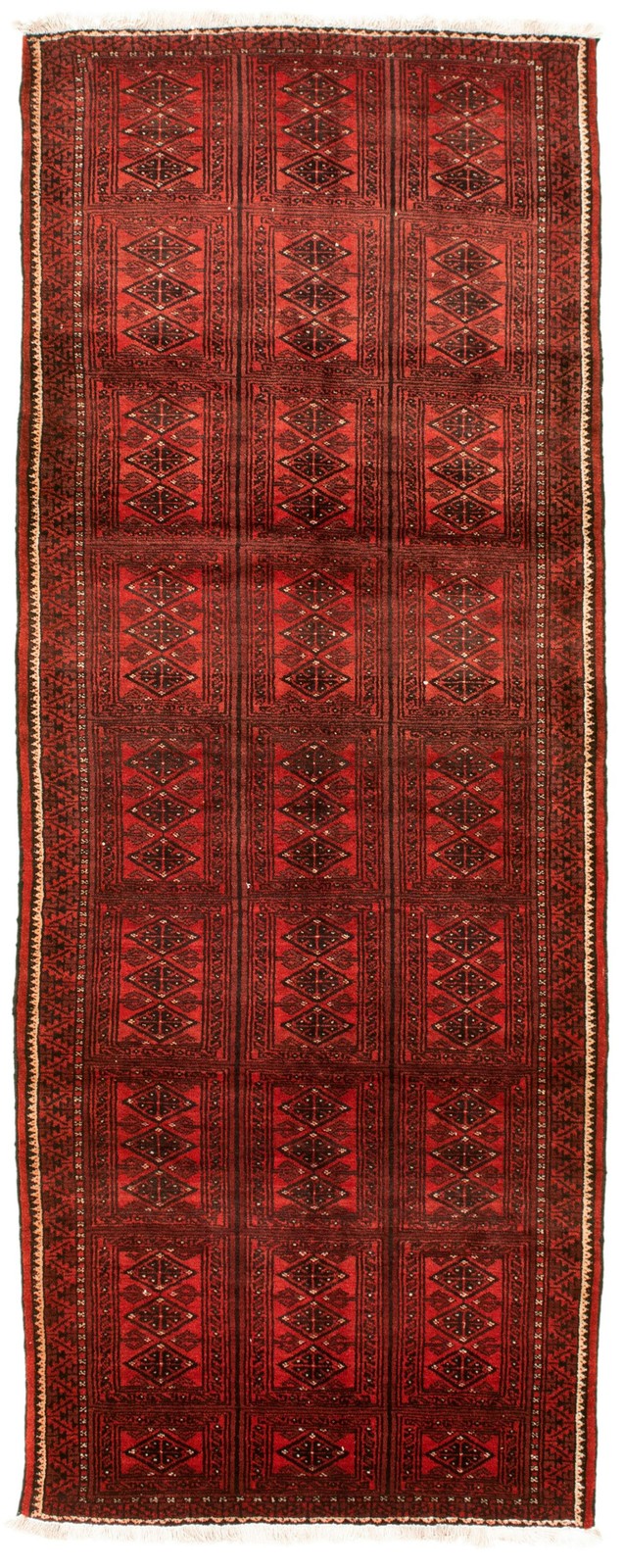 Traditional Vintage Hand-Knotted Oriental Carpet 3'7" x 9'6" Wool Area Rug gallery