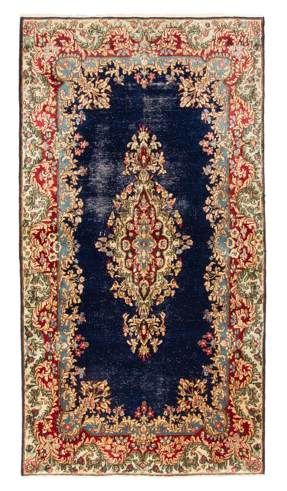 Vintage 3'9" x 7'0" Traditional Hand Knotted Vegetable Dye Wool Area Rug gallery