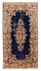 Vintage 3’9″ x 7’0″ Traditional Hand Knotted Vegetable Dye Wool Area Rug