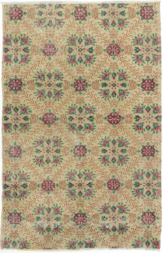 Vintage Hand-Knotted Carpet 3'11" x 6'0" Traditional Oriental Wool Area Rug