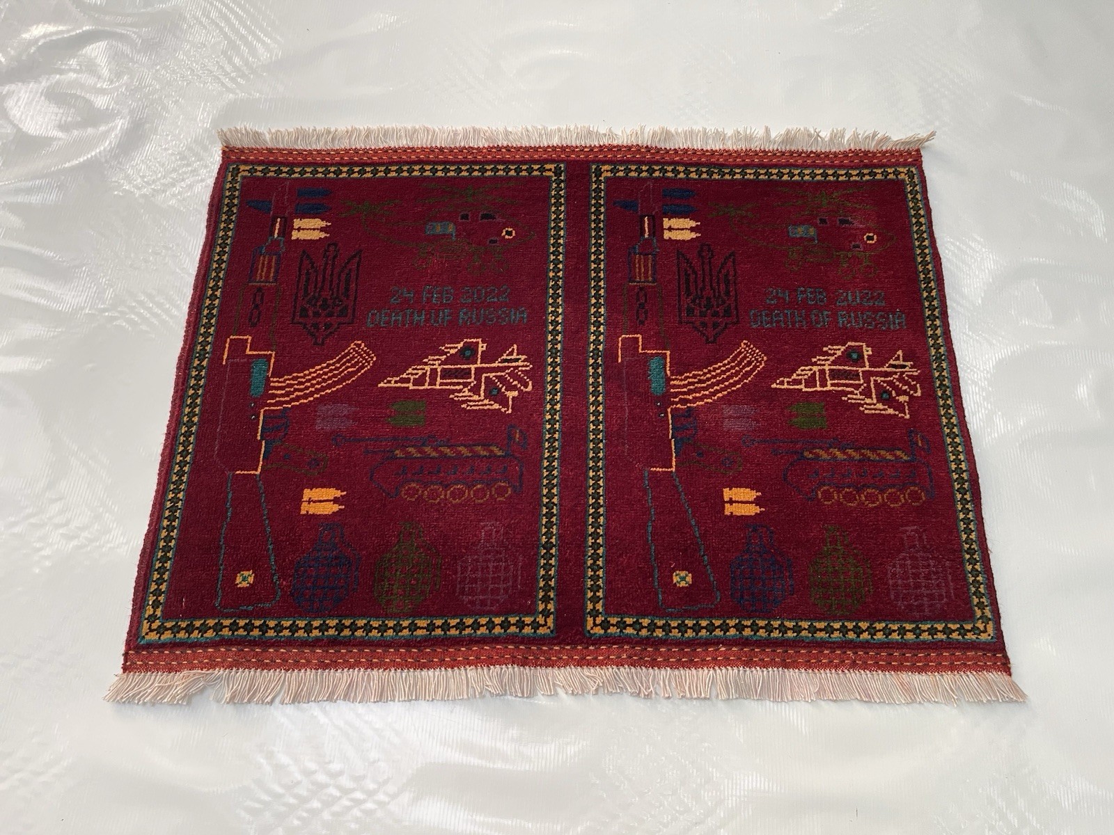 #583 War rug Afghan War Rug Wool Rug Beautifully Made Small War Rug 90x65 cm gallery