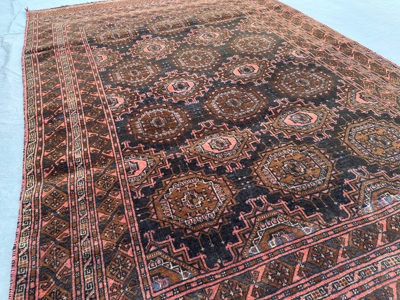 4'4x6'10 Antique Turkoman Ersari Hand Knotted Wool Rug Rare Tribal Oriental Rug gallery