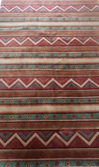 Excellent Tibetan hand knotted Wool Zig-Zag Wave Line Oriental Rug 6′ x 8’8″