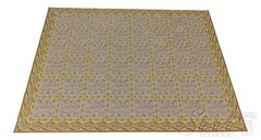 LF59557EC: Formal Gold Print Approx. 8×10 Loom Woven Rug