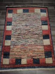 4x5ft. Handmade Afghan Chobi Gabbeh Wool Rug