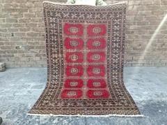 Bokhari Design Handmade Knotted Afghan Tribal Vintage Area Rug 186×122 Cm