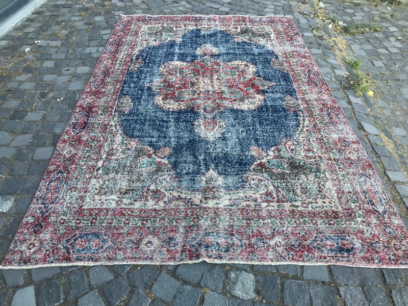Turkish Vintage Rug, Handmade Wool Rug, Bohemian Large Rug, 5,8 x 9,1 ft gallery