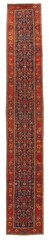 Vintage Circa 1920 Red Hand Knotted Oriental Runner Rug 3’2 X 19’11 E25345