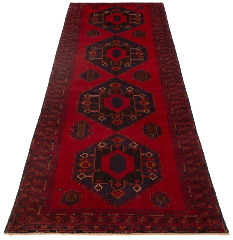 Vintage Hand-Knotted Area Rug 4'4" x 12'10" Traditional Wool Carpet gallery