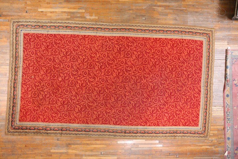 10x17 Antique Large Red Axminster English Allover Knotted Rug gallery