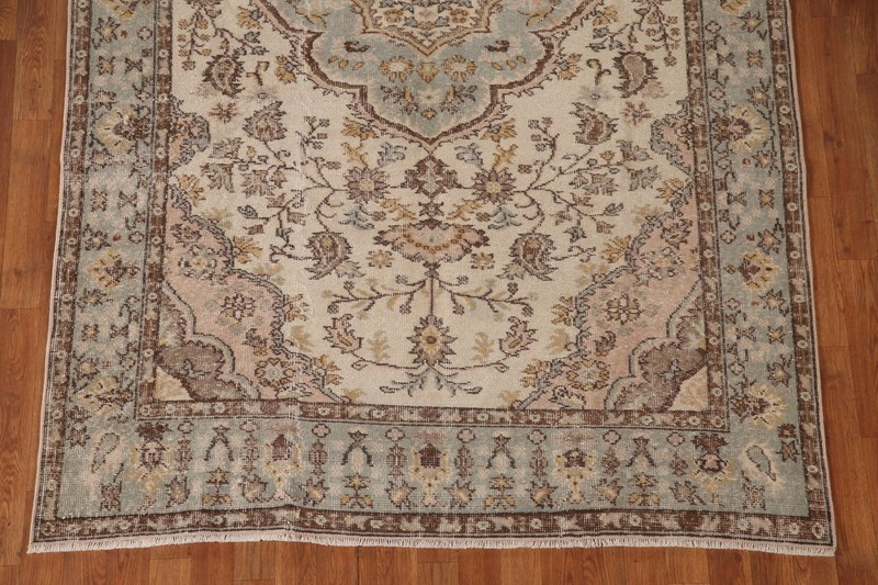 Handmade Wool Anatolian Distressed Area Rug 5x9 Vintage Carpet gallery