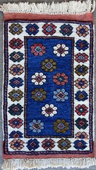 2.2×1.5FT Handmade Small Wool Rug .