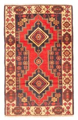 Traditional Vintage Hand-Knotted Area Rug 2’10” x 4’6″ Oriental Wool Carpet