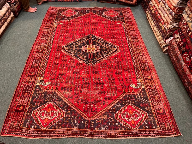 5 X 8 FT COLLECTORS' ITEM Vintage Natural Vegetable Dye Floral Kazak Carpet gallery