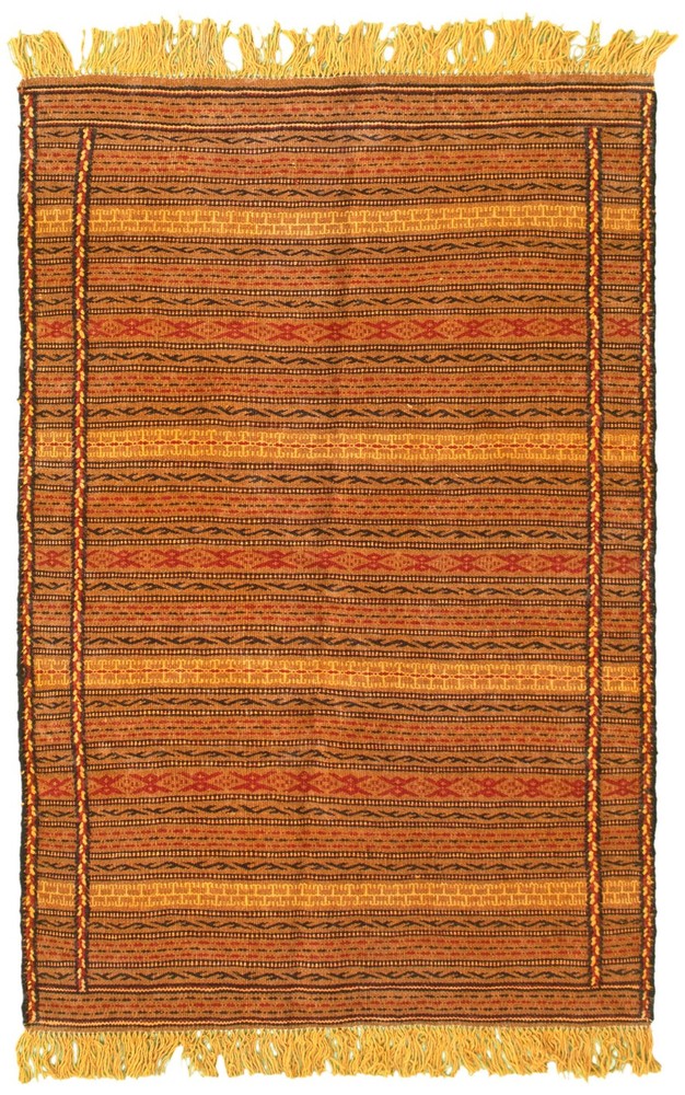 Vintage Hand Woven Area Rug 3'1" x 4'10" Traditional Wool Oriental Carpet