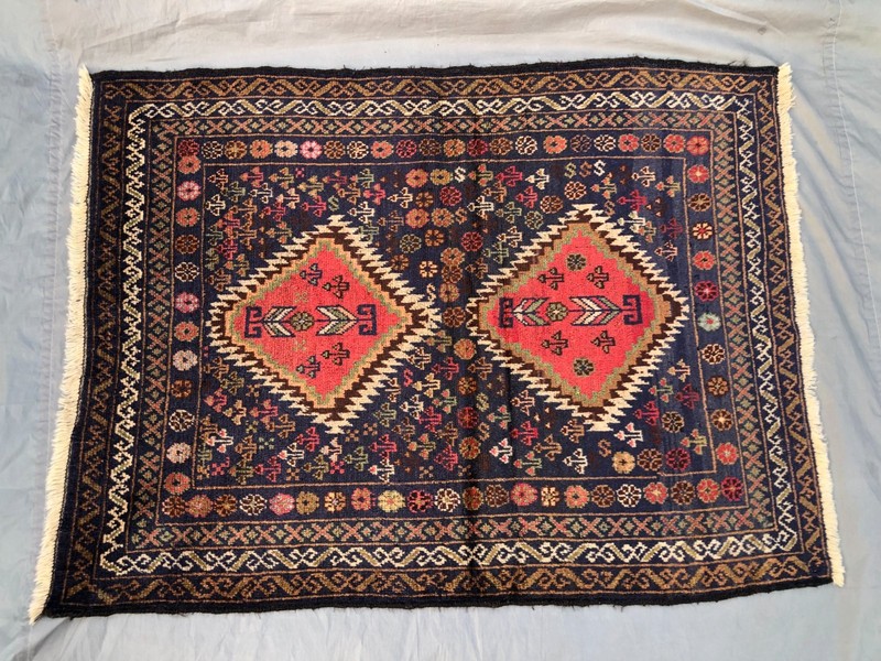 3'1" x 4'1" Afghan Baluchi Rug Hand-Knotted Wool Carpet Vintage Tribal Decor Rug gallery