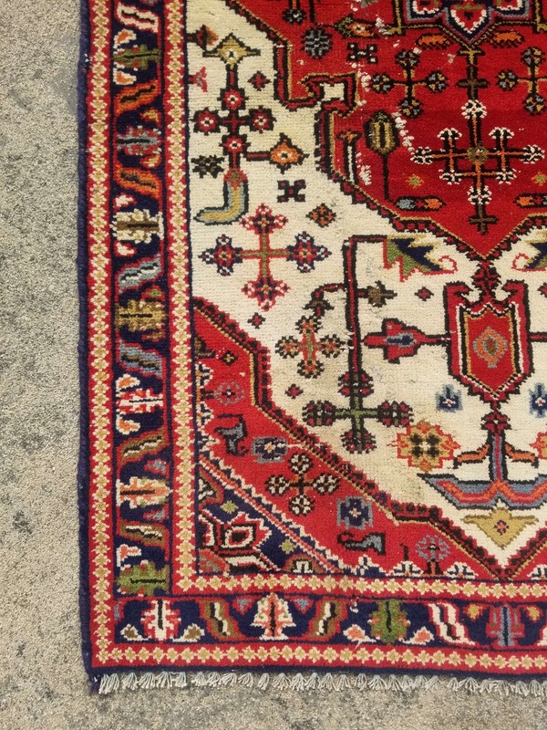 Vintage Hand Made Traditional Oriental Wool Multicolor Carpet Rug 132x73cm gallery