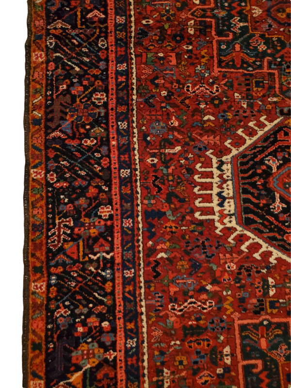 Karejeh rug Hand-knotted Beige Red - 5'0" x 6'5" gallery