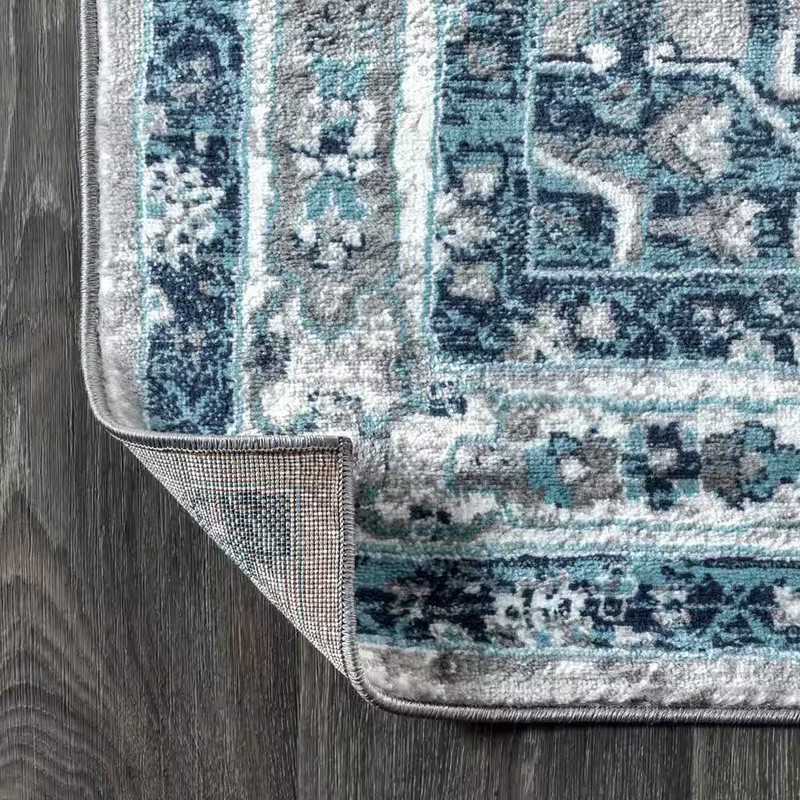 Modern Persian Vintage Medallion Light Grey/Blue 3 Ft. X 5 Ft. Area Rug gallery