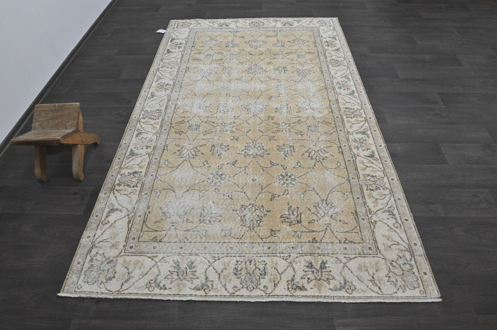 Oushak Turkish Vintage Rug 5x8 Kilim Rug Anatolian Handmade Boho Decor ORANGE
