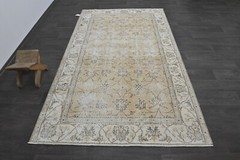 Oushak Turkish Vintage Rug 5×8 Kilim Rug Anatolian Handmade Boho Decor ORANGE