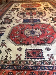 16X11. HANDMADE ANTIQUE RUG. CARPET . HAND MADE OVER 100 YEARS OLD