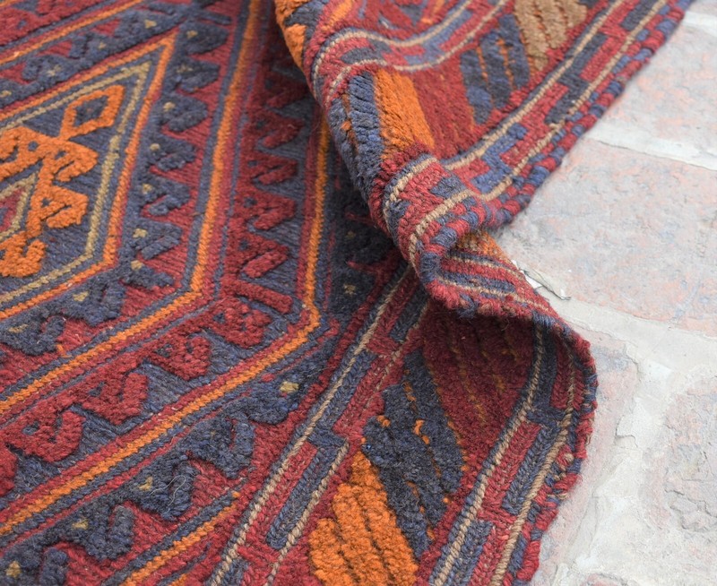 3x12 Hand Knotted Vintage Afghan Moshvani Hallway Runner Persian Tribal Wool Rug gallery