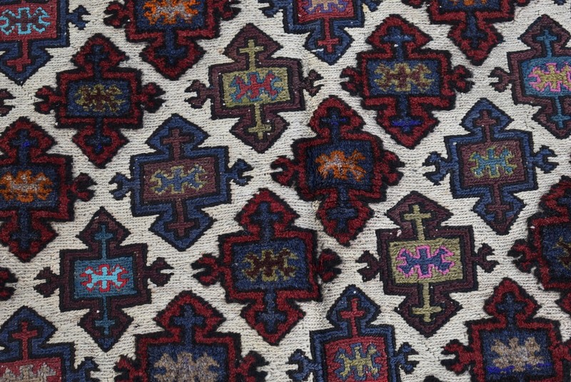 4'10 x 5'11 Vintage hand knotted afghan tribal berjesta area rug, 100% wool rug gallery