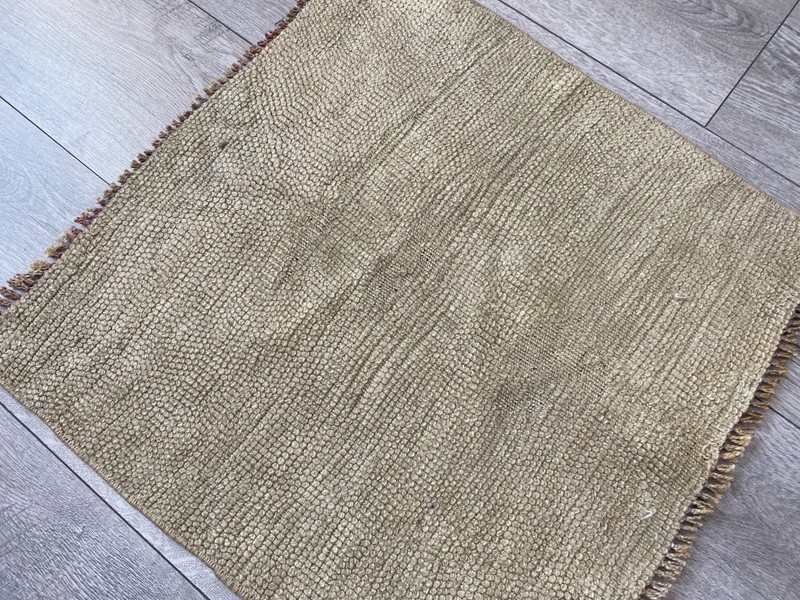 Square rug, Vintage rug, Turkish mini rug, Small rug, Brown rug, 1.7 x 1.7 ft gallery