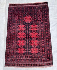 Vintage Nomad Maldari Tribal Natural Vegetable Dye Tribal Adreskan Prayer Carpet