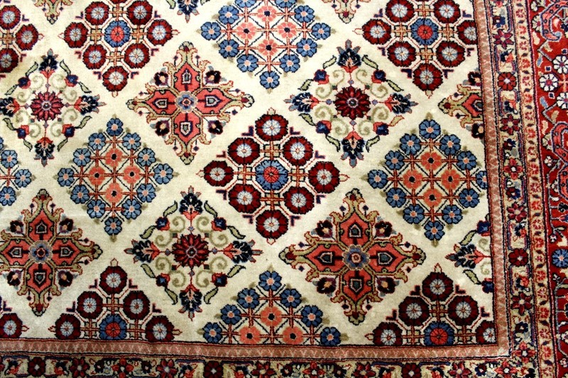 10X14 INCREDIBLE RARE ANTIQUE HAND KNOTTED VEGETABLE DYE GEOMETRIC SAROUKK RUG gallery