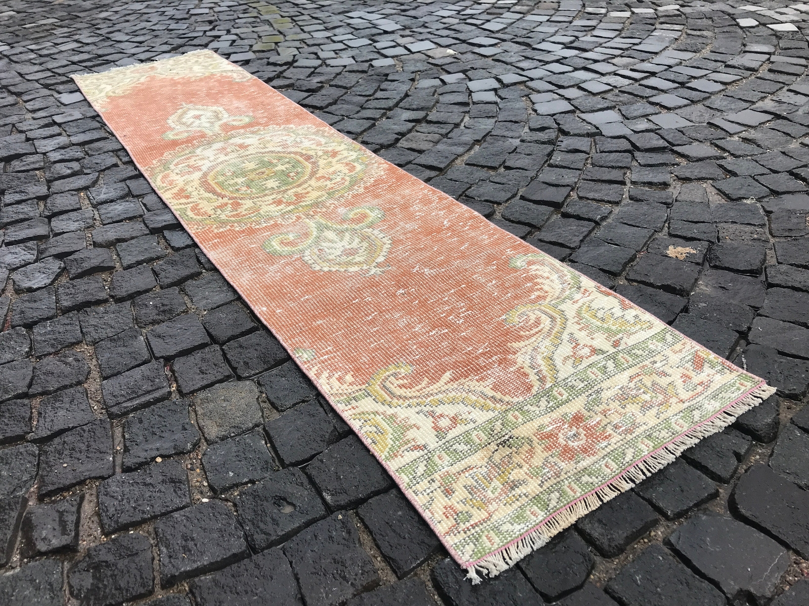 Turkish Antique rug Bohemian Area rug Oushak rug Vintage Rug Handmade Wool rug gallery